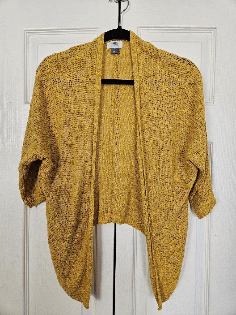 Old Navy Mustard Yellow Open-Front Knit Cardigan